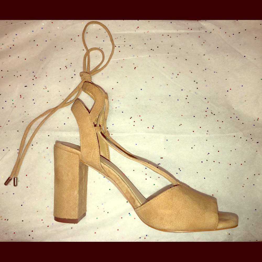 Gianni Bini Lace Up Block Heels